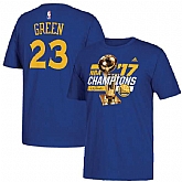 Men's Golden State Warriors Draymond Green Iguodala Royal 2017 NBA Champions T-Shirt FengYun,baseball caps,new era cap wholesale,wholesale hats